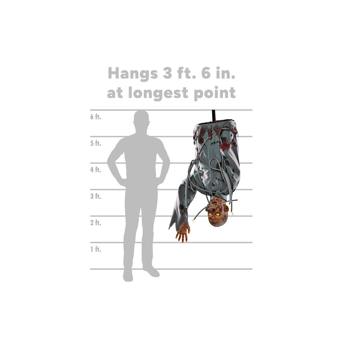 3 Ft 6 In Electrified Corpse Animatronic - Image 8