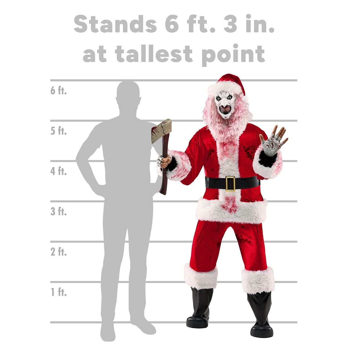 6 Ft 3 In Art the Clown Santa Claus Animatronic - Terrifier 3 - Image 8