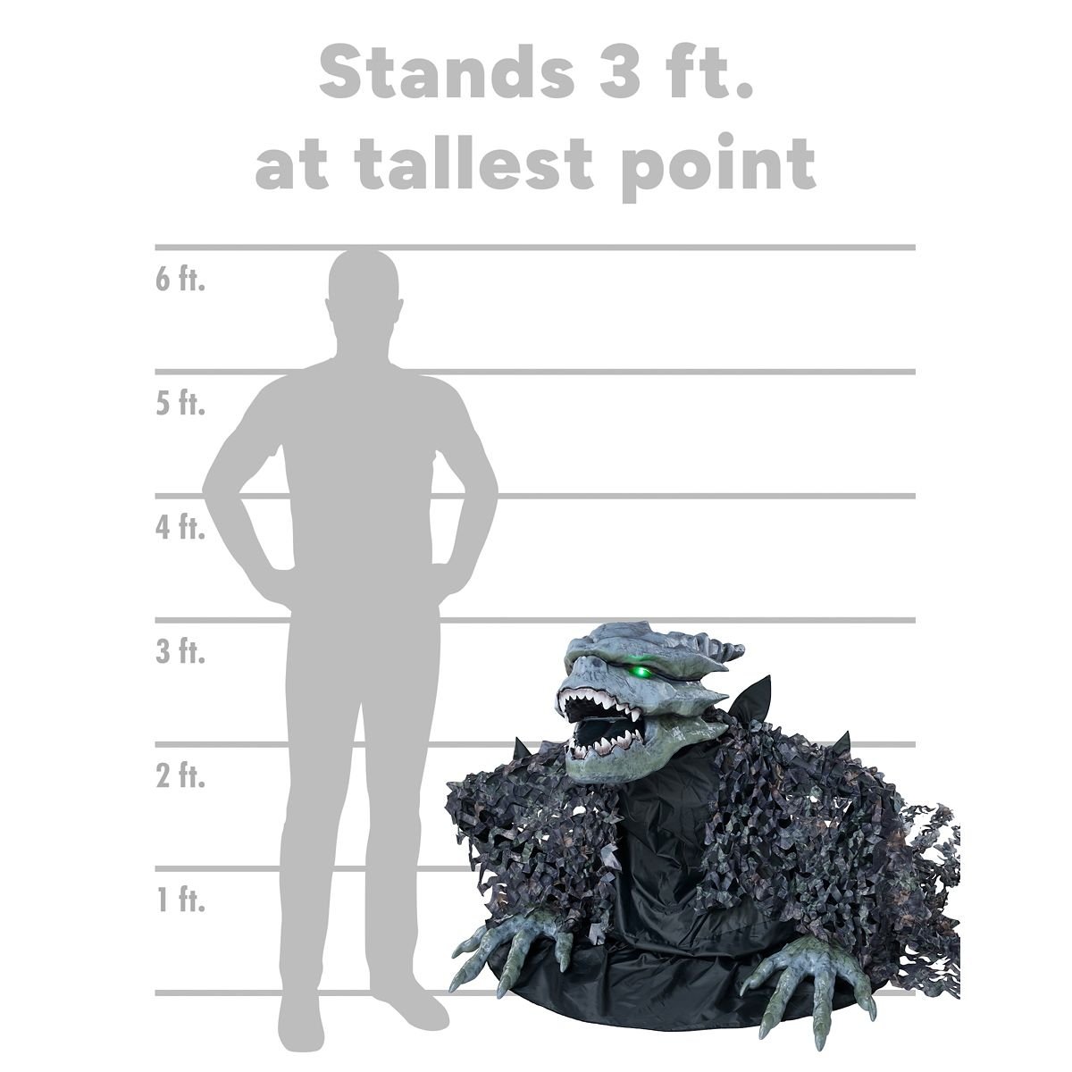 3 Ft Bog Monster Animatronic - Image 9