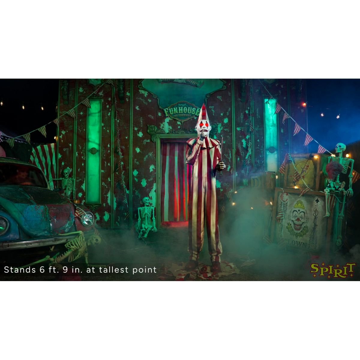 6 Ft 9 In Silent and Deadly Clown Animatronic - Image 2