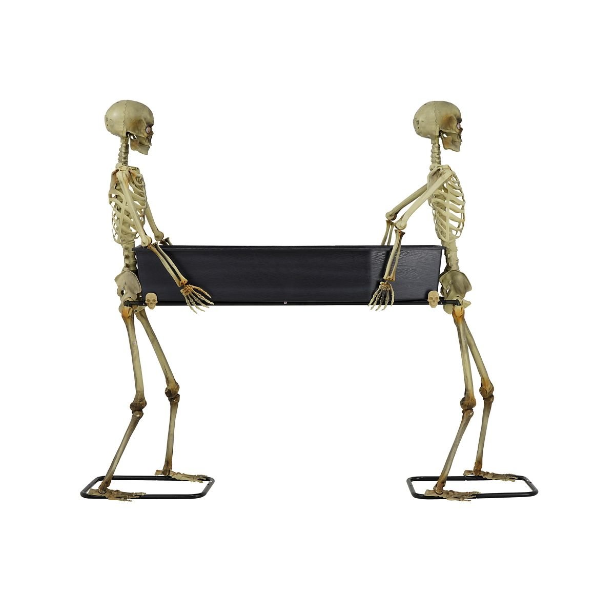 5 Ft LED Skeletons with Coffin - Image 2
