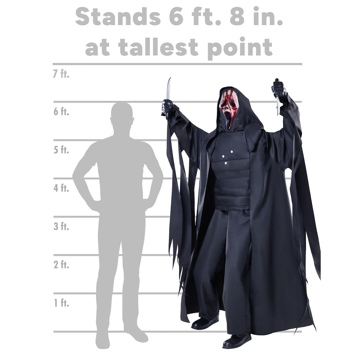 6 Ft 8 In Ghost Face Animatronic - Image 10